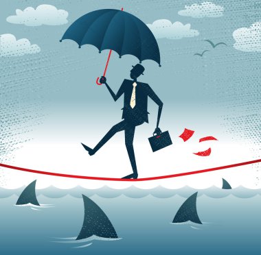 işadamı ip güven ile yürür..