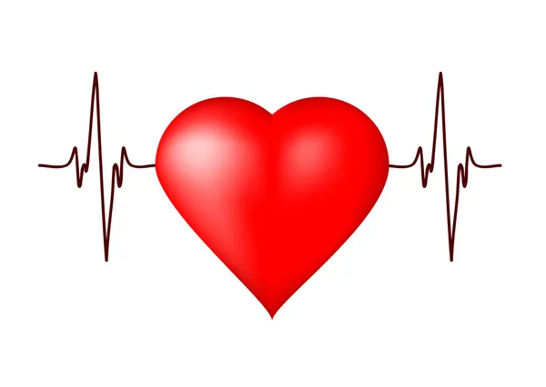 Cardiogramme cardiaque — Image vectorielle