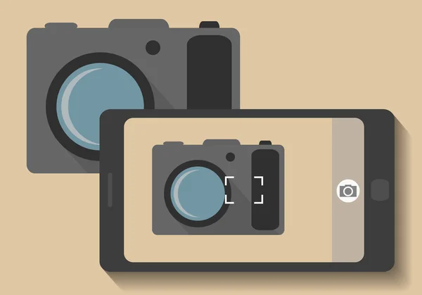 Телефон фотоапарата знімає камеру — стоковий вектор