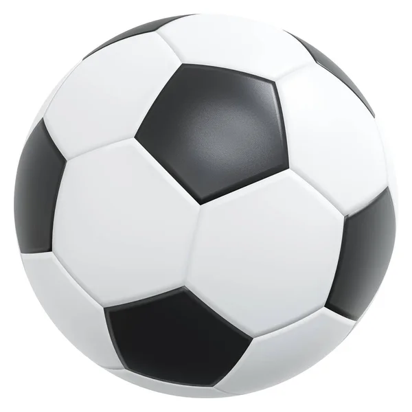 Ballon Football Football Avec Texture Cuir Design Couleur Simple Noir — Photo