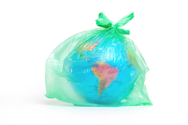 Экологическая катастрофа, загрязнение планеты пластиком, Земля мусор, сортировка отходов. Концепция