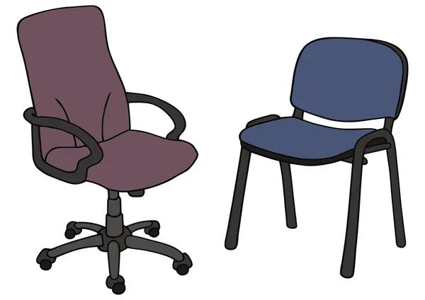 Chaises de bureau — Image vectorielle