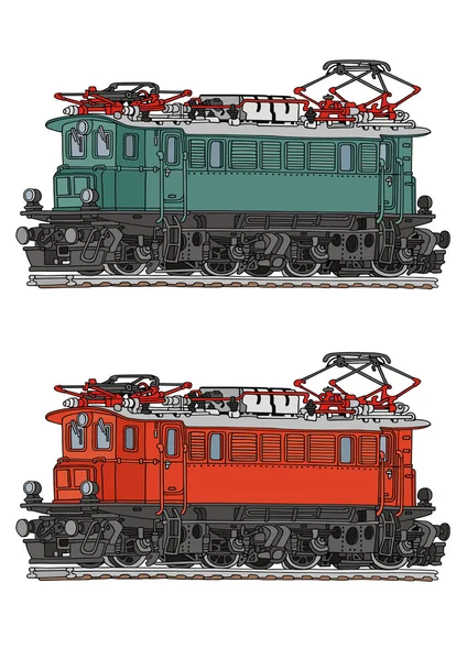 Locomotora eléctrica — Vector de stock