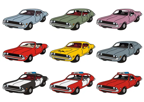 American cars — Stock Illustration American cars Royalty Free Stock Vectors