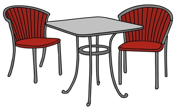 Table et chaises — Image vectorielle