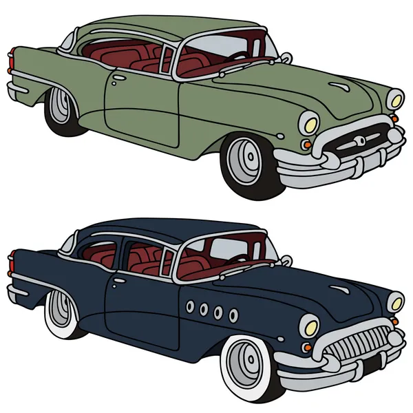 Coches clásicos americanos — Vector de stock