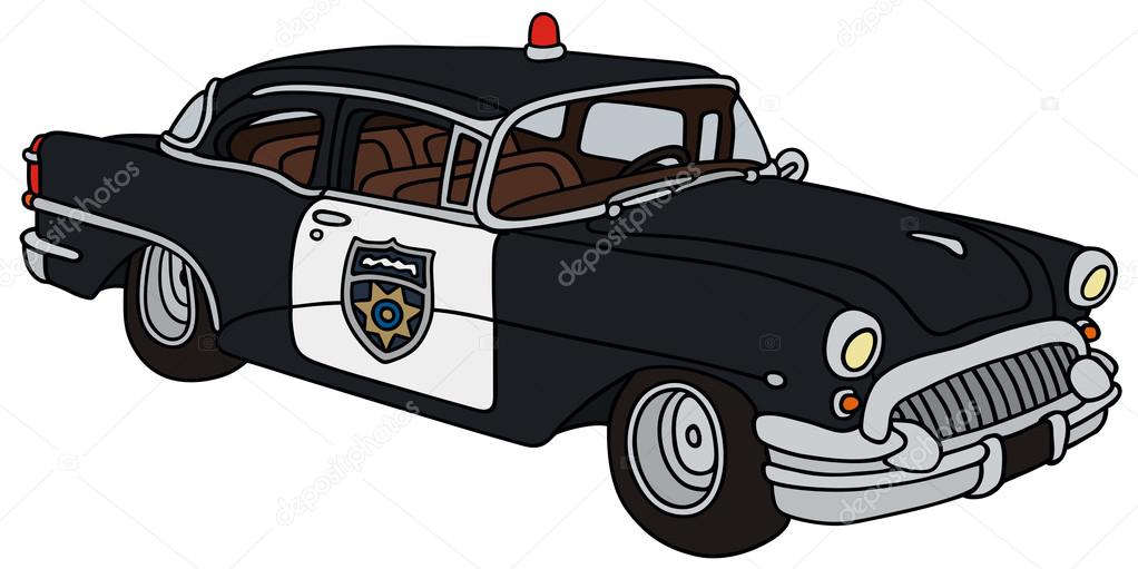 Classic american police car