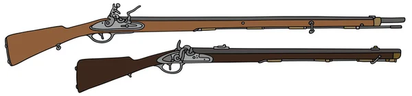 Antika tüfek — Stok Vektör