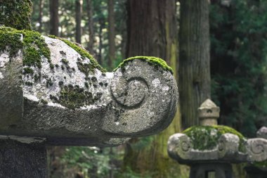 Fujiyoshida şehri, Yamanashi Bölgesi, Kitaguchi Hongu Fuji Sengen Jinja tapınağının Japonya ana kapısı. Fuji Dağı 'nın Kuzey Kapısı
