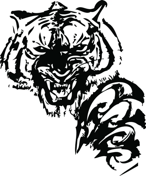 Tiger tatuering — Stock vektor