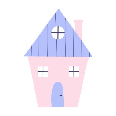 Şirin ev yapımı el yapımı vektör çizimi