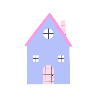 Şirin ev yapımı el yapımı vektör çizimi