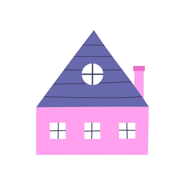 Jolie maison dessinée à la main illustration vectorielle — Image vectorielle