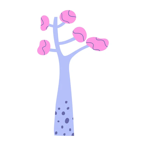 Векторная иллюстрация розового дерева — стоковый вектор