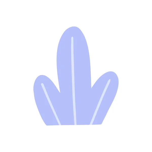Ilustración de vector de arbusto azul dibujado a mano — Vector de stock