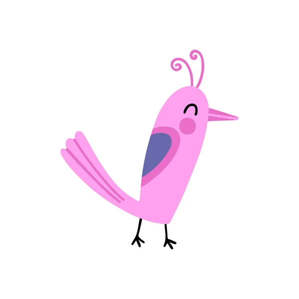 Милий мальований птах Векторні ілюстрації — стоковий вектор
