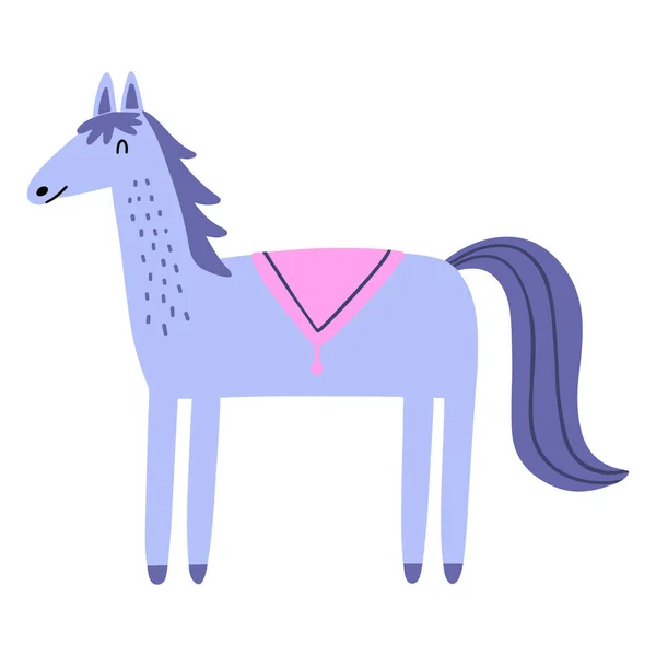 Roztomilý kůň ručně kreslené vektorové ilustrace — Stockový vektor