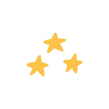 Sevimli yıldızlar elle çizilmiş vektör çizimi