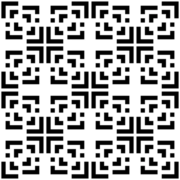 Naadloos Patroon Van Geometrische Vierkante Vormontwerpelementen Rechthoeken Vector Pictogrammen Zwart — Stockvector