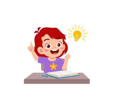 Küçük çocuk ödevini yap ve cevabı bul.