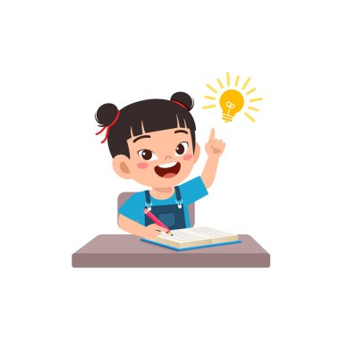 Küçük çocuk ödevini yap ve cevabı bul.