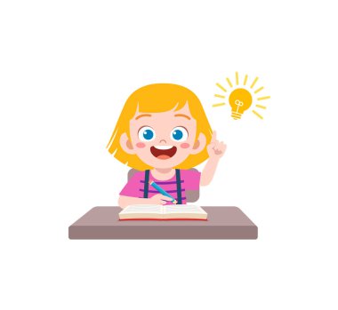 Küçük çocuk ödevini yap ve cevabı bul.