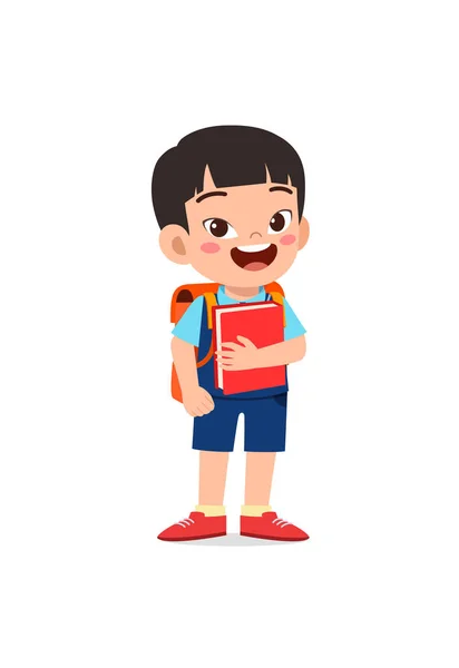Kleines Kind Trägt Uniform Und Bereit Für Die Schule — Stockvektor