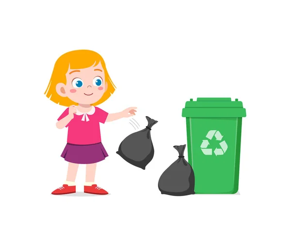 Criança Com Mau Comportamento Fazer Lixo — Vetor de Stock