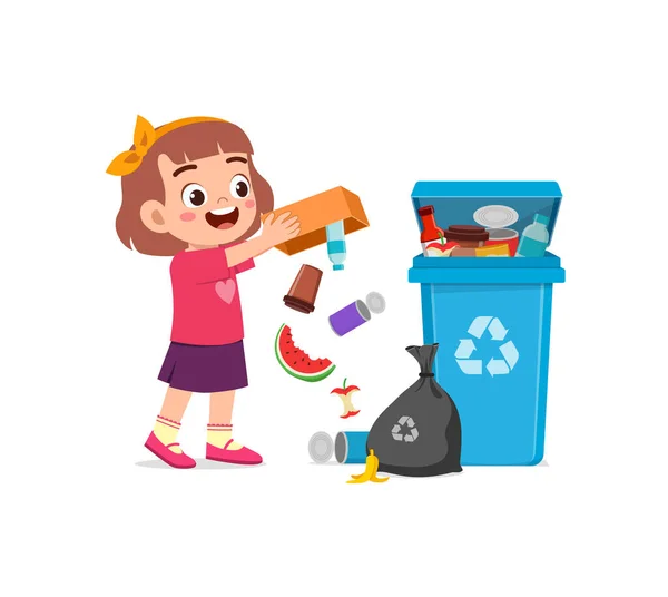 Criança Com Mau Comportamento Fazer Lixo —  Vetores de Stock