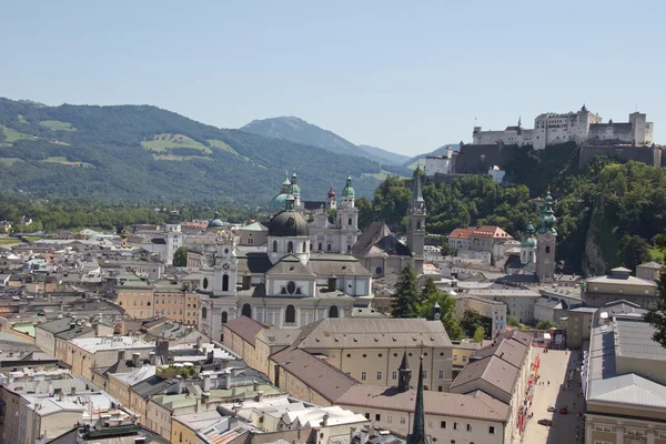 View On The Old City Of Salzburg and Fortress — Stock Photo, Image