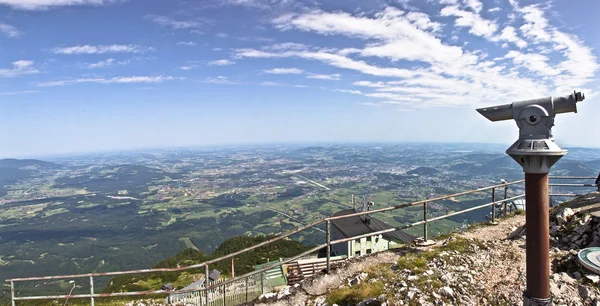 Panoramic View On Salzburg From Top Of The Untersberg — Stock Photo, Image