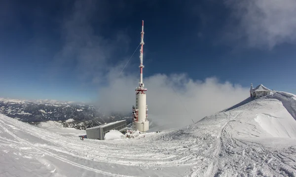 Paesaggio invernale Top Of Dobratsch — Foto Stock