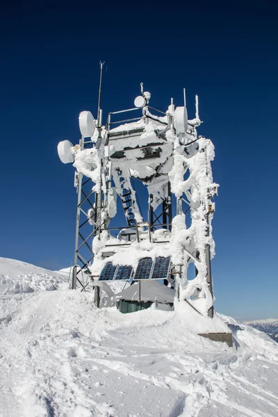Frozen Transmitting Station — Stock Photo, Image