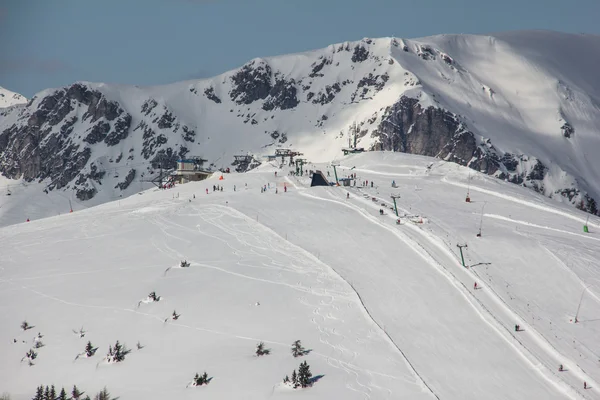 Sciare sulle montagne di Bad Kleinkirchheim — Foto Stock