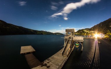 Diving Tower Döbriach Lake Millstatt By Night
