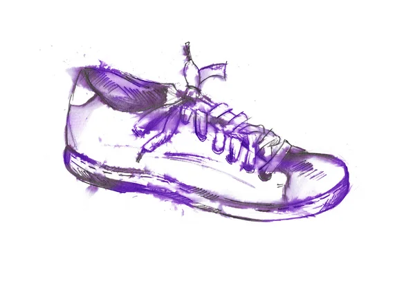 Ilustracja sneaker — Zdjęcie stockowe