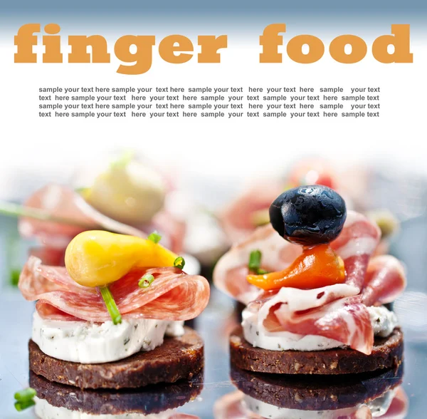 Alimentos para dedos — Fotografia de Stock