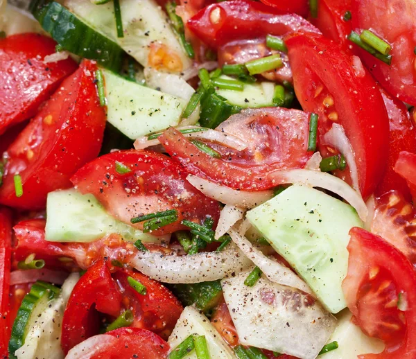 Salad with Tomatoes and Cucumbers Stock Picture