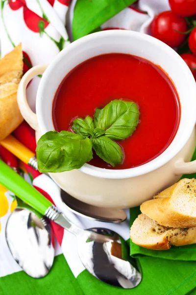 Sopa de tomate — Fotografia de Stock