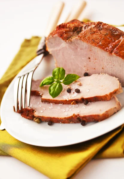 Sliced Roast Pork Loin — Stock Photo, Image