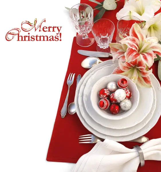 Christmas table setting — Stock Photo, Image