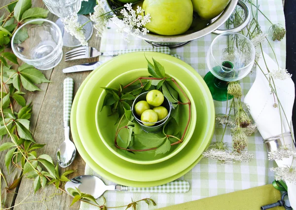 Configuração da mesa de verão — Fotografia de Stock