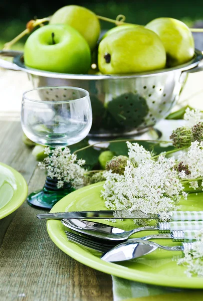 Configuração da mesa de verão — Fotografia de Stock