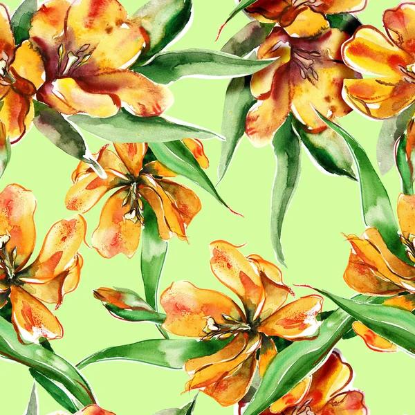 Tulpen naadloze patroon — Stockfoto