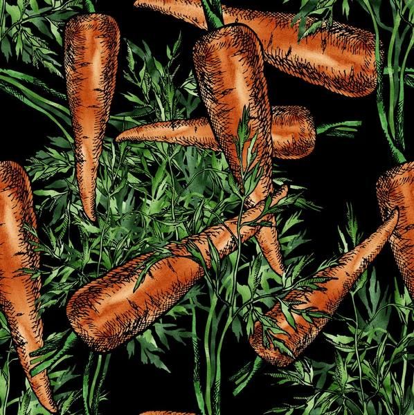 Бесшовный узор моркови — стоковое фото