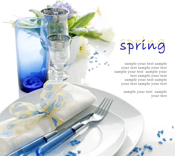 Apparecchiatura tavola primavera — Foto Stock