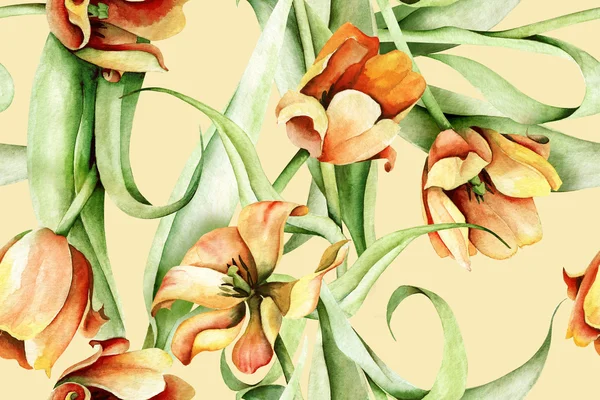 Tulips Seamless Pattern — Stock Photo, Image