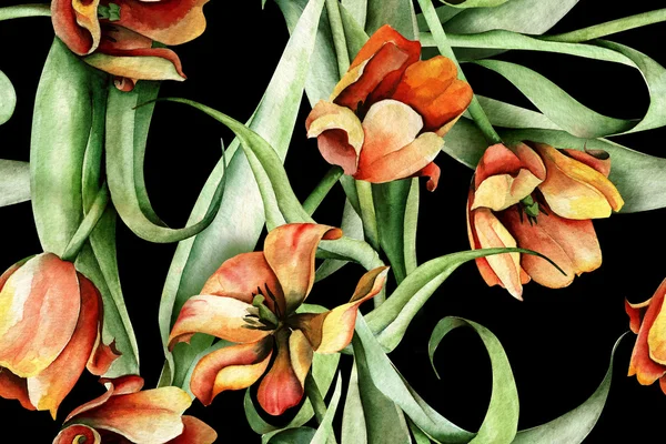 Tulips Seamless Pattern — Stock Photo, Image