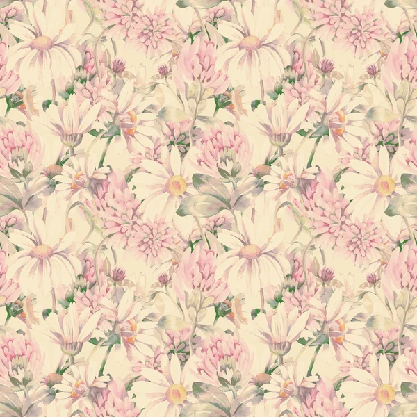 Zomer bloemen naadloos patroon — Stockfoto