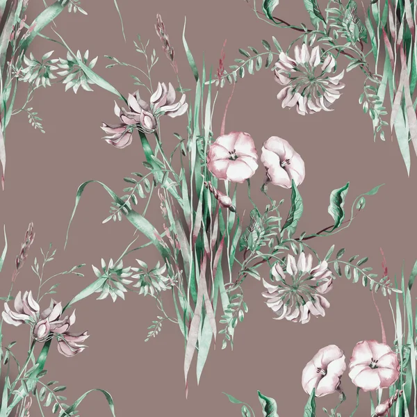 Wild Flowers Seamless Pattern — Stock Photo, Image